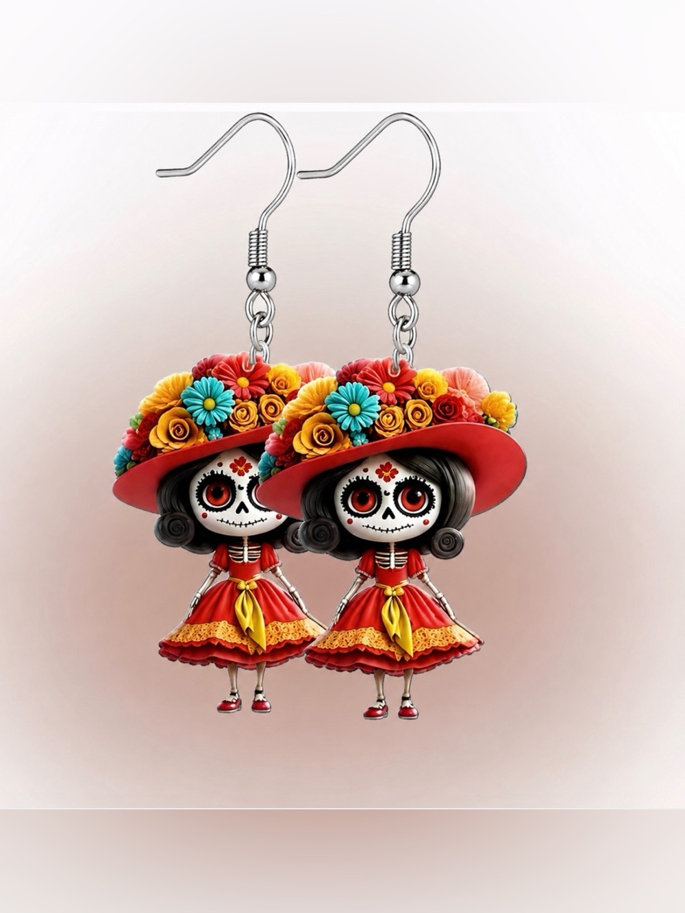 Dia de los Muertos Earrings Halloween Day of the Dead New